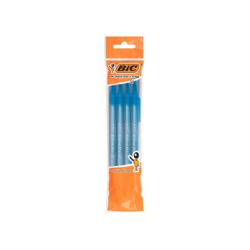 BIC Химикали Round Stic, Син, 4 бр