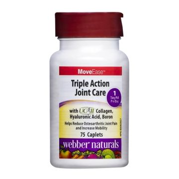 Webber Naturals MoveEase™ Triple Action Joint Care с колаген, бор и хиалуронова киселина х75 каплети