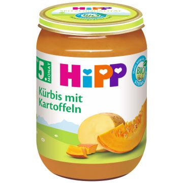 Hipp Био пюре картофи с тиква 5М+ 190 г