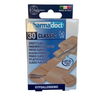 Pharmadoct Classic Водоустойчив пластир с антисептична подложка х 30 броя
