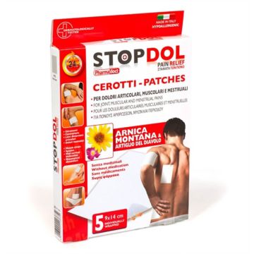 StopDol Болкоуспокояващи лепенки с арника, дяволски нокът и върба x 5 броя