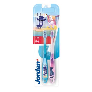 Jordan Duo Step 3 Детска четка за зъби 6-9 години х 2 бр