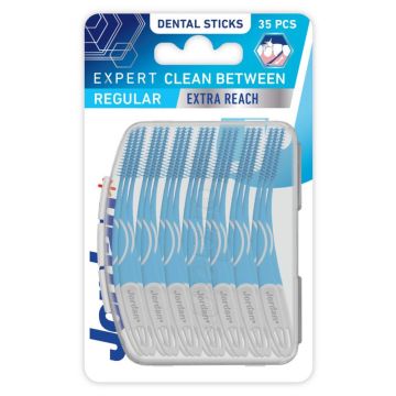 Jordan Expert Sticks Regular Клечки за зъби със силиконов накрайник х 35 бр