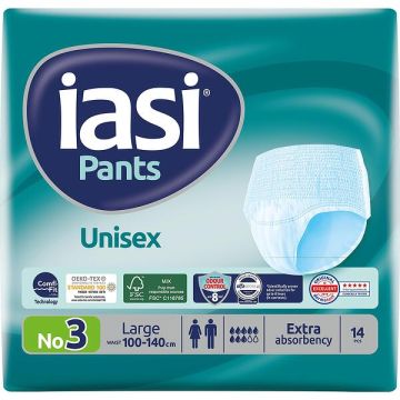 IASI Pants Пелени-гащи за възрастни Unisex N3 L 14 бр 