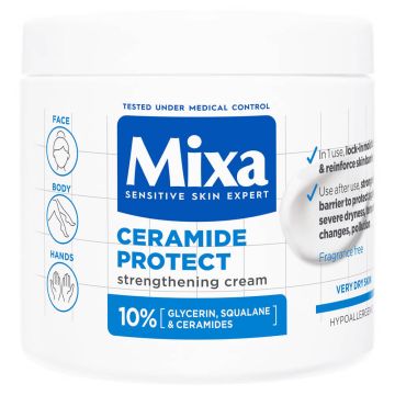 Mixa Ceramides Protect Регенериращ крем за тяло за чувствителна кожа 400 мл 
