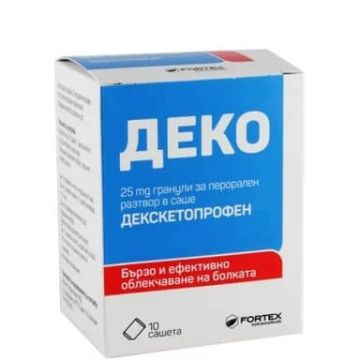 Fortex Деко при болка 25 мг х 10 сашета