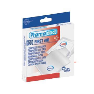 Pharmadoct Стерилна памучна марля 10х10 cм х100 бр