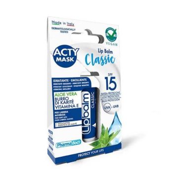 Pharmadoct Acty Mask Classic Балсам за устни SPF15 Алое вера 5.7 ml