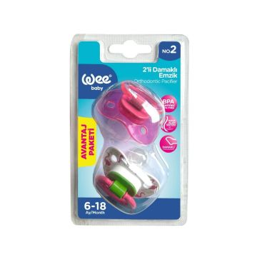 Wee Baby Ортодонтични залъгалки 6-18М х 2 броя