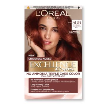 L’Oreal Excellence Universal Nudes Безамонячна боя за коса цвят 5 UR Universal Red