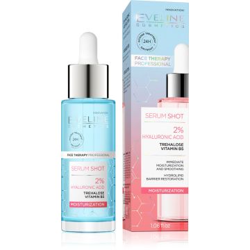 Eveline Serum Shot Хидратиращ серум с 2% хиалуронова киселина за лице, шия и деколте 30 мл