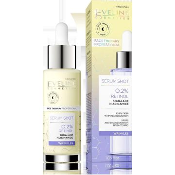 Eveline Serum Shot Подмладяващ серум с 0,2% ретинол за лице, шия и деколте 30 мл 