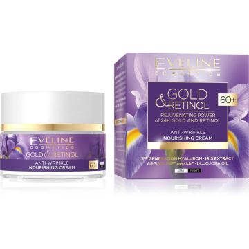 Eveline Gold & Retinol Стягащ дневен/нощен крем против бръчки 60+ 50 мл