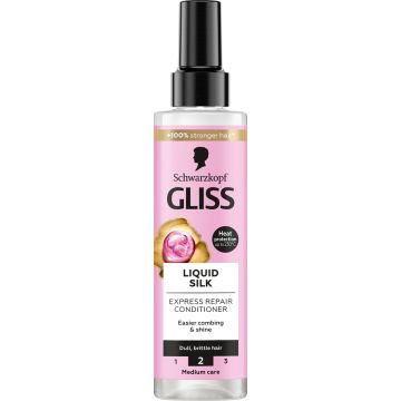 Gliss Liquid Silk Балсам-спрей течна коприна за крехка коса без блясък 200 мл