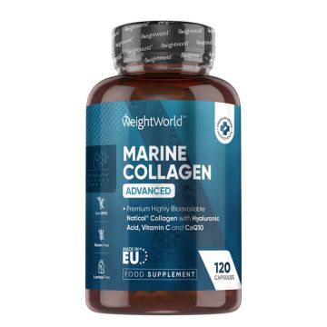 Weight World Морски колаген с хиалуронова киселина, витамин С, цинк и Коензим Q10 x 120 капсули 