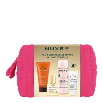 Nuxe My Travel Essentials Промо комплект за път ''Заблестете с Nuxe 2025'' + Подарък: Несесер