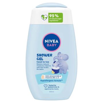 Nivea Baby Нежен душ гел за коса и тяло 200 мл