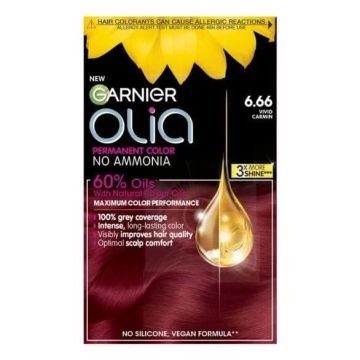 Garnier Olia Трайна безамонячна боя за коса 6.66 Vivid Carmin
