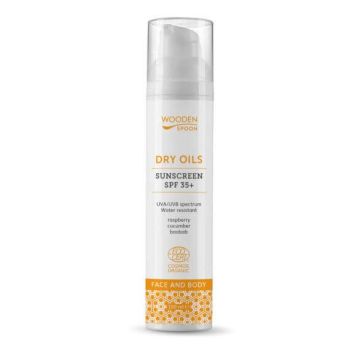Wooden Spoon Dry Oils Слънцезащитен лосион лице и тяло SPF35 100 мл