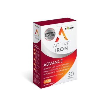 Active Iron Advance 25 мг 30 капсули за нормализиране нивата на желязо