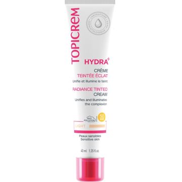 Topicrem HYDRA+ Radiance Tinted Cream Light SPF50 Хидра+ оцветен хидратиращ крем за лице SPF50 - светъл цвят 40 мл