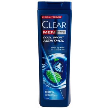Clear Men Cool Sport Menthol Шампоан за мъже против пърхот с охлаждащ ментол 360 мл