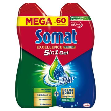 Somat Excellence Duo Гел за съдомиялна 1080 мл