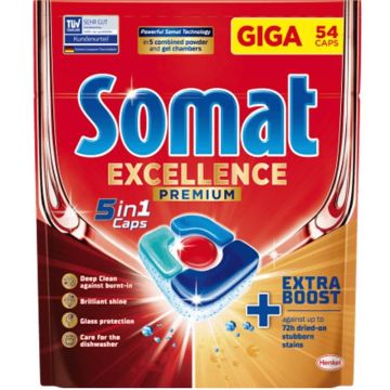 Somat Excellence Premium Таблетки за съдомиялна машина 5в1 х 54 бр