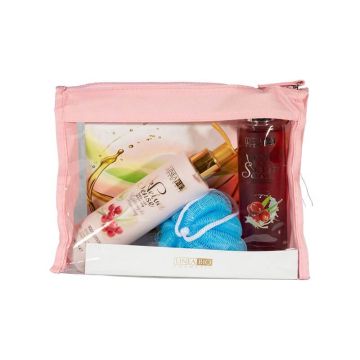 Linea Bio Лосион за тяло годжи бери 240 мл + Linea Bio Душ гел годжи бери 240 мл + Подарък: несесер и гъба за баня Комплект