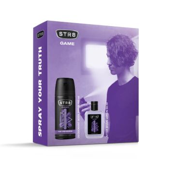 STR8 Game Лосион за след бръснене 50 мл + STR8 Game  Дезодорант спрей за мъже 150 мл Комплект
