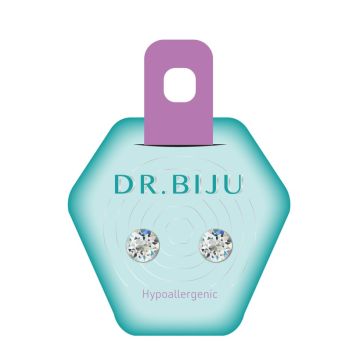 Dr. Biju Hypoallergenic Хипоалергенни обеци с кръгли кристали DXI71C001