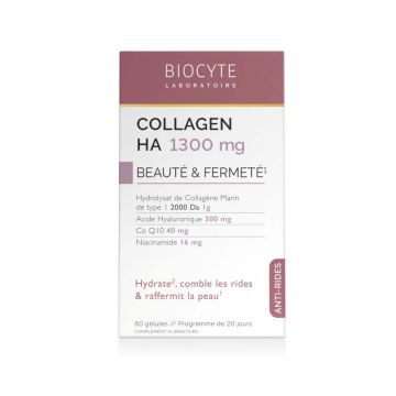BIOCYTE COLLAGEN HA + Q10 Колаген HA 1300 мг + Q10 40 мг х 80 капсули