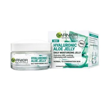 Garnier Skin Naturals Hyaluronic Aloe Jelly Хидратиращ гел за лице за нормална и комбинирана кожа с алое вера 50 мл