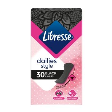 Libresse Dailies Style Black Ежедневни дамски превръзки черни х 30 бр.