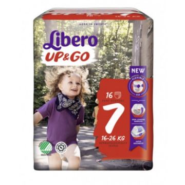 Пелени - гащички Libero Up&Go Размер 7 16 бр