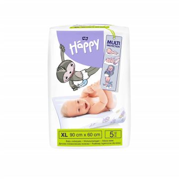 Bella Happy Чаршафи за еднократна употреба 90x60, 5 броя
