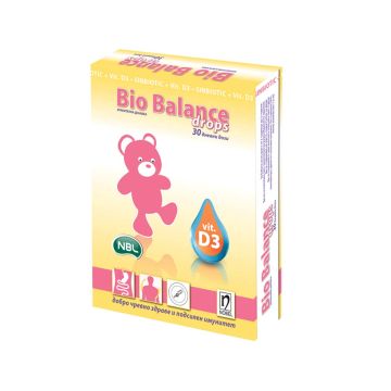 NBL Bio Balance Drops синбиотик с витамин D3 за кърмачета и новородени 30 дози Nobel