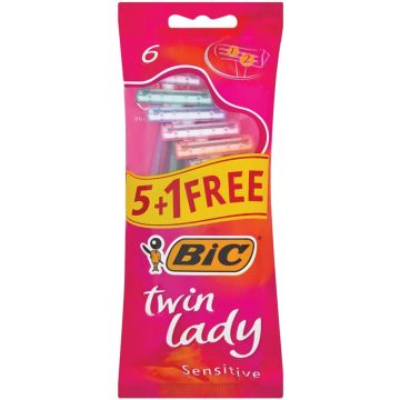 Bic Twin Lady Sensitive Самобръсначка за жени x 5+1 бр