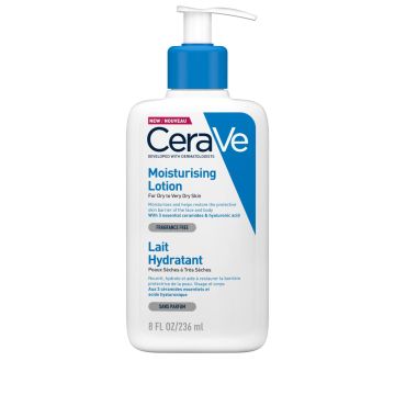 CeraVe Хидратиращ лосион за лице и тяло за суха към много суха кожа 236 мл