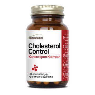 Herbamedica Cholesterol Control Холестерол Контрол за нормални нива на холестерол 380 мг х 60 капсули