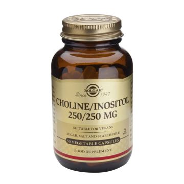 Solgar Choline/Inositol при висок холестерол 250 мг/250 мг х50 капсули