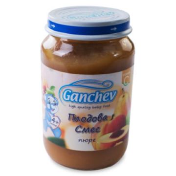 Ganchev Пюре плодова смес 4М+ 190 гр