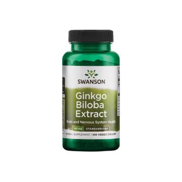  Swanson Ginkgo Biloba Гинко Билoба 120 мг х100 капсули