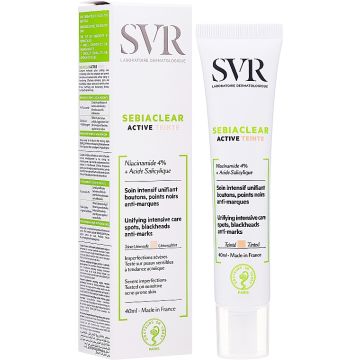 SVR Sebiaclear Active Teinte Коригиращ и покривен тониран крем с универсален цвят 40 мл