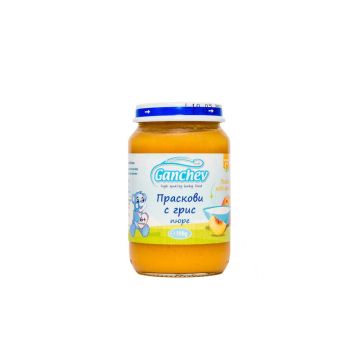 Ganchev Пюре праскови с грис 6М+ 190 гр