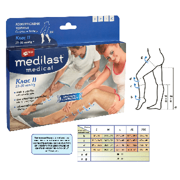 Medica Medilast Medical Компресивeн чорап 3/4 Клас 2 Размер XL 1 бр