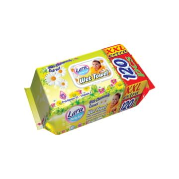 Lara Wet Towel Бебешки мокри кърпички с екстракт от лайка XXL x120 бр