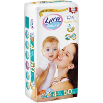 Пелени Lara Premium №4 7-18 кг х50 бр