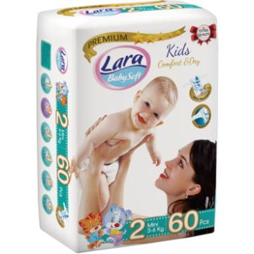 Пелени Lara Premium №2 3-6 кг х60 бр