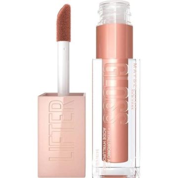 Maybelline Lifter Gloss Хидратиращ гланц за обемни и плътни устни с хиалуронова киселина, цвят 008 Stone
